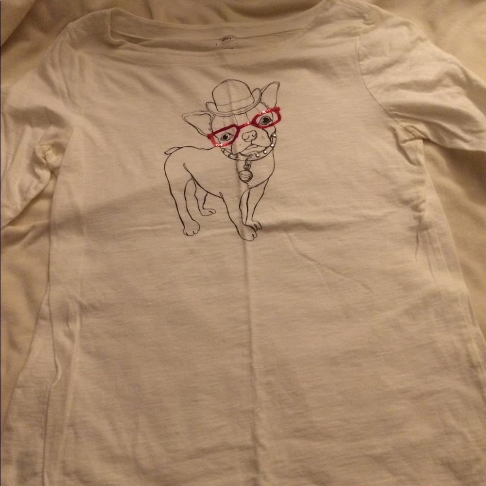 L Loft embellished dog shirt